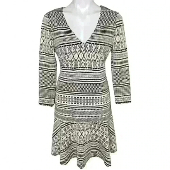 Plenty By Tracy Reese Black White Pattern Dress size 6 - Picture 1 of 2